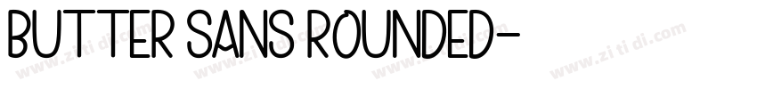 butter sans Rounded字体转换